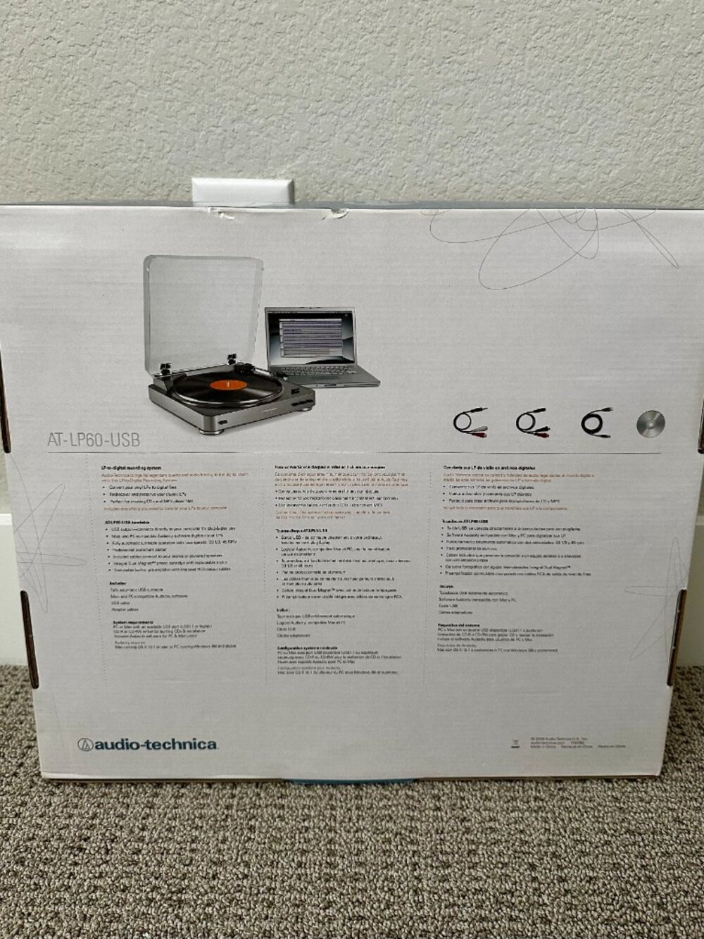 Audio-Technica AT-LP60-USB Fully Automatic BeltDrive Stereo Turntable USB&Analog - Picture 6 of 6
